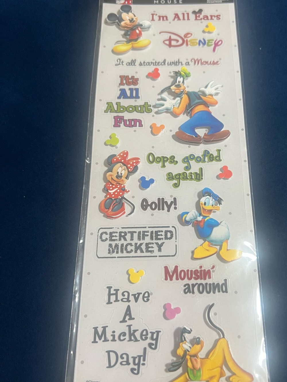 Disney Mickey & Friends Multicolor Cartoon Sticker Sheet